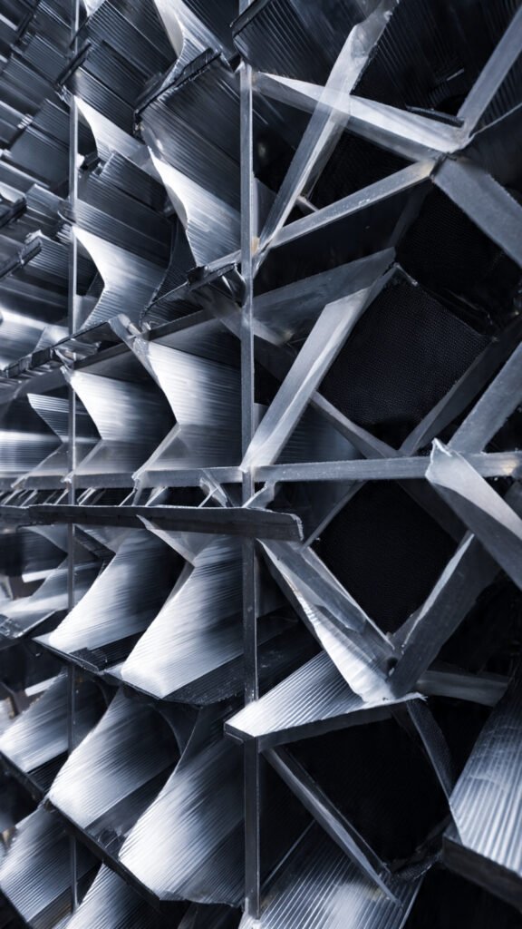 radiative cooling fins on orbital data center